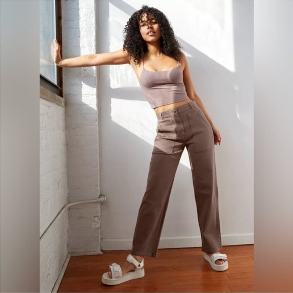 Aritzia Wilfred Mid Rise Modern Cotton Utility Pant